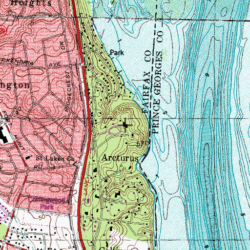 Topographic Map of American Horticultural Society at River Farm, VA
