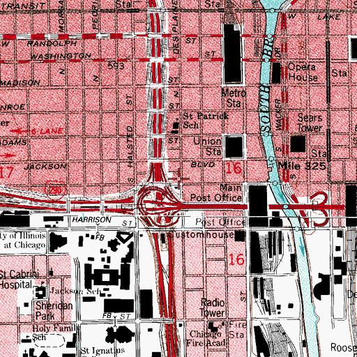 Topographic Map of Chicago Engine Company 5, IL