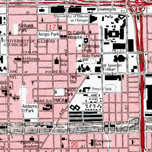 Topographic Map of Chicago Engine Company 18, IL
