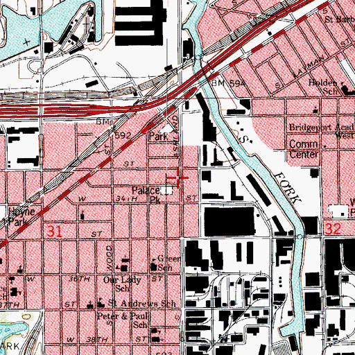 Topographic Map of Chicago Engine Company 39, IL