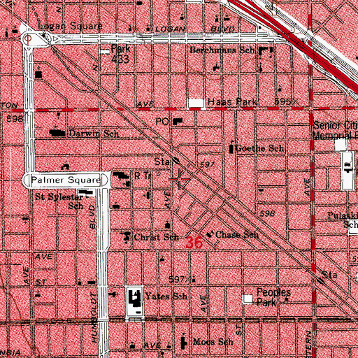 Topographic Map of Chicago Engine Company 43, IL