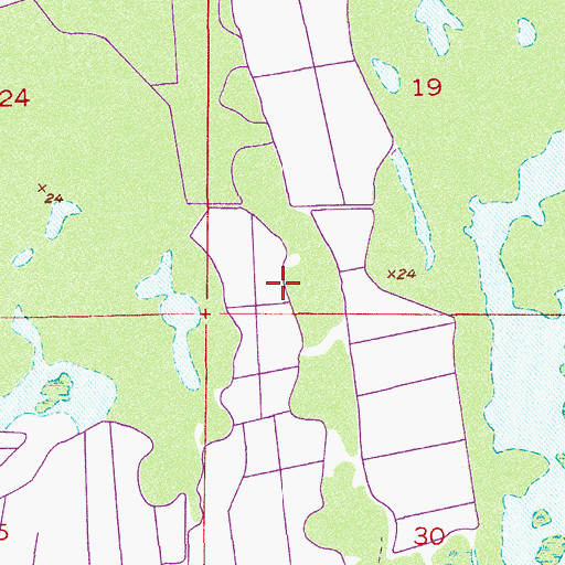 Topographic Map of Grant-Valkaria, FL