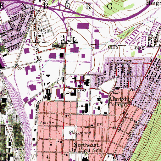 Topographic Map of Bollman Center, PA