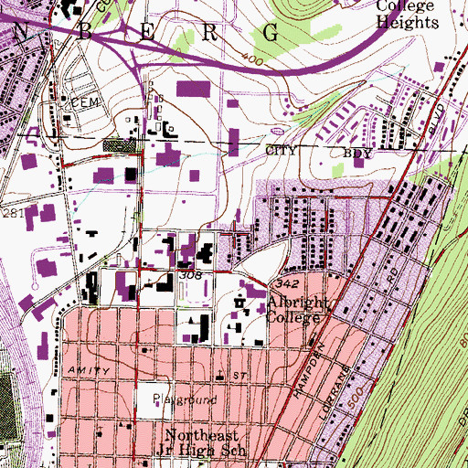 Topographic Map of Center for Experiental Learning and Research, PA