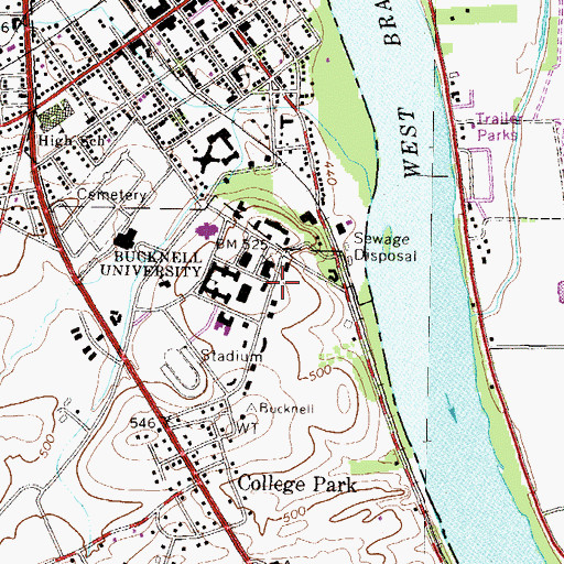 Topographic Map of Breakiron Engineering Building, PA