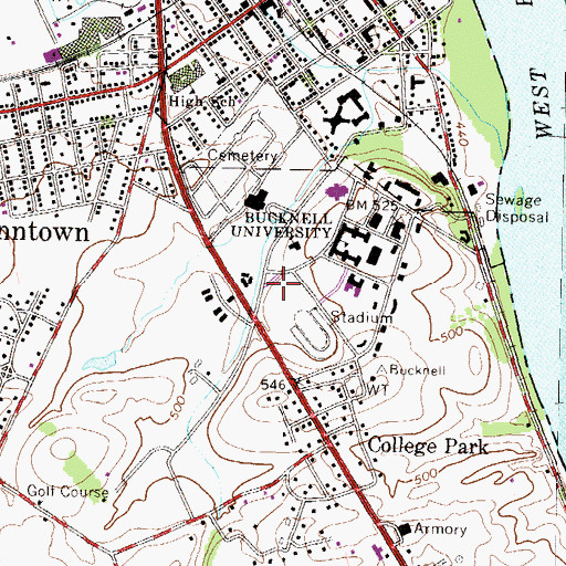 Topographic Map of Christy Mathewson Gateway, PA