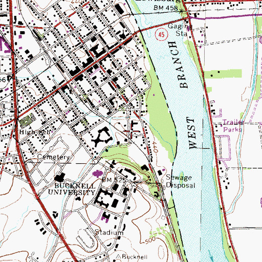 Topographic Map of Cooley Hall, PA