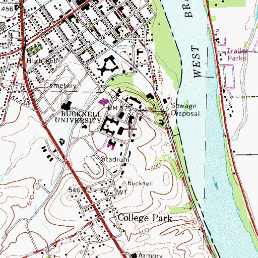 Topographic Map of Delta Upsilon, PA