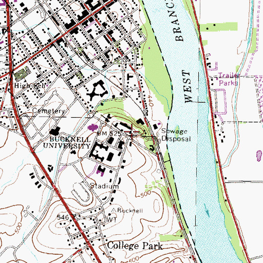 Topographic Map of Harland A Trax Hall, PA