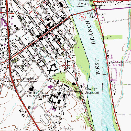 Topographic Map of Judd House, PA