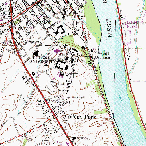 Topographic Map of Kappa Delta Rho, PA