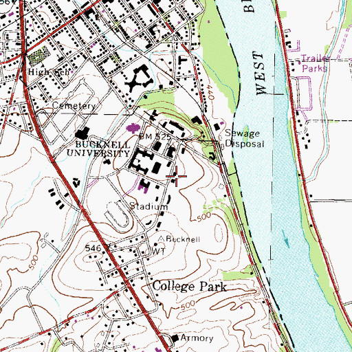 Topographic Map of Lambda Chi Alpha, PA