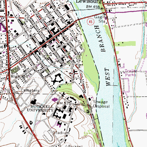 Topographic Map of Phi Gamma Delta, PA