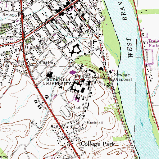 Topographic Map of Rooke Chemistry Building, PA