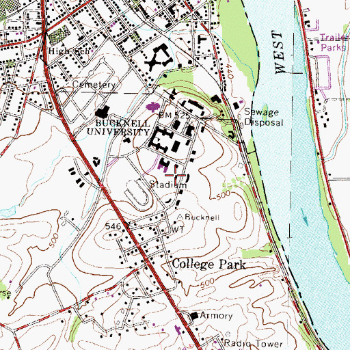 Topographic Map of Sigma Phi Epsilon, PA