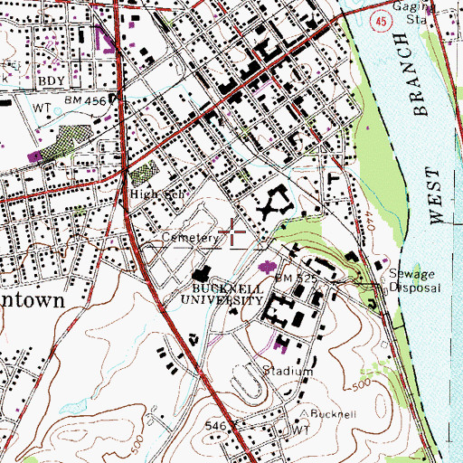 Topographic Map of Spratt House, PA