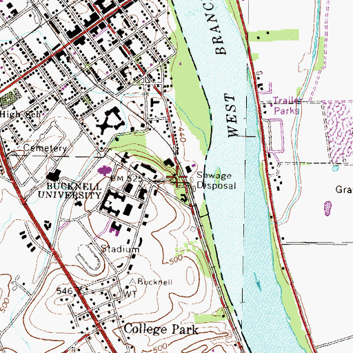 Topographic Map of Ziegler Health Center, PA