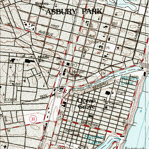 Topographic Map of Tabernacle of Glory, NJ