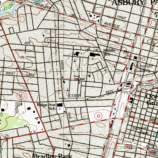 Topographic Map of Mount Pisgah Baptist Temple, NJ