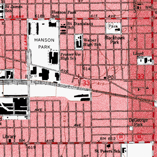 Topographic Map of Chicago Engine Company 68, IL