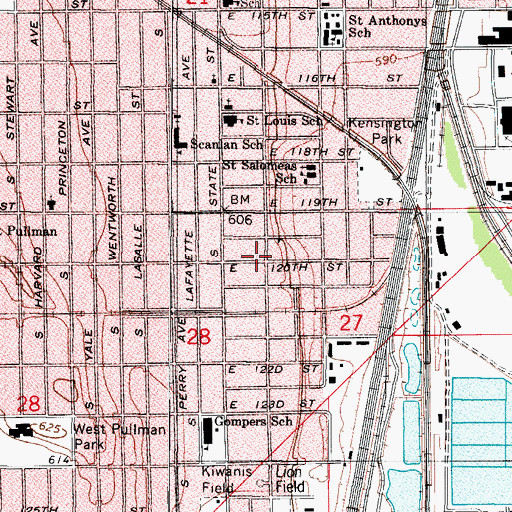 Topographic Map of Chicago Engine Company 75, IL