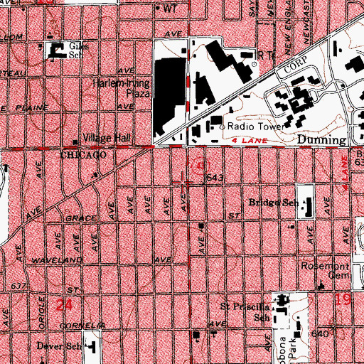 Topographic Map of Chicago Engine Company 86, IL