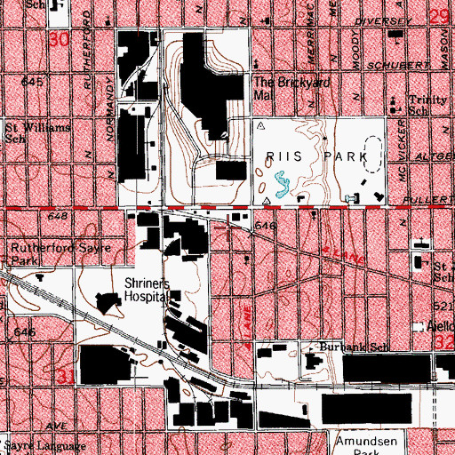 Topographic Map of Chicago Engine Company 125, IL