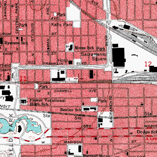 Topographic Map of Chicago Engine Company 44, IL