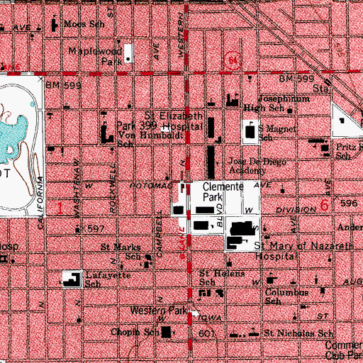 Topographic Map of Chicago Engine Company 57, IL