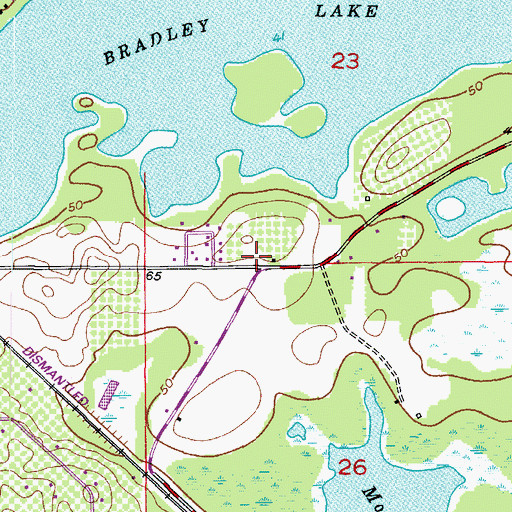 Topographic Map of Floral City Electric Substation 9140, FL