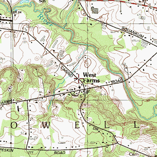 Topographic Map of West Farms United Methodist Church, NJ