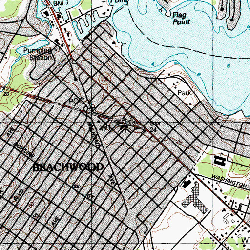 Topographic Map of Saint Paul Lutheran Church, NJ