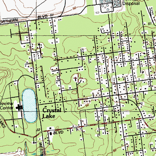 Topographic Map of Cedar Creek Community Church, NJ