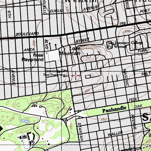 Topographic Map of Fromm Hall, CA