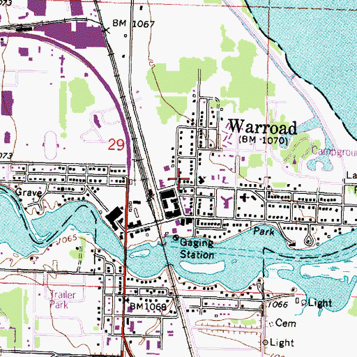 Topographic Map of Saint Peters Episcopal Church, MN