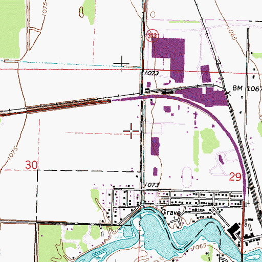 Topographic Map of Warroad Fire Department, MN