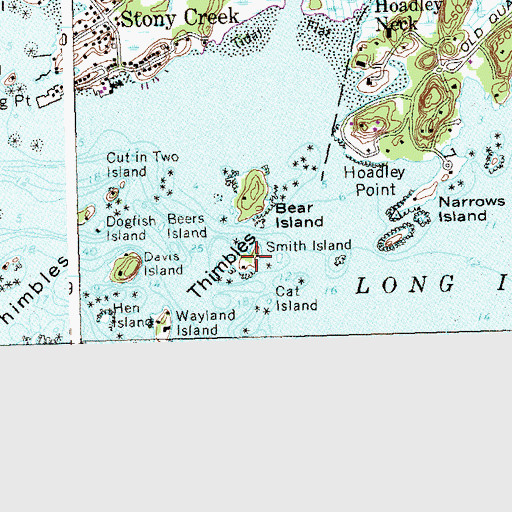 Topographic Map of Smith Island, CT