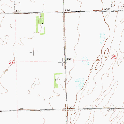 Topographic Map of Bruce School (historical), MN