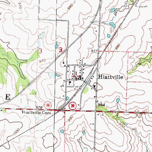 Topographic Map of Bourbon County Fire District 3 Station 6, KS