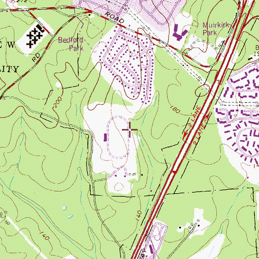 Topographic Map of M/A-COM Hall, MD