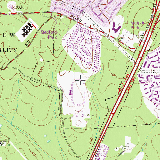 Topographic Map of William G McGowan Academic Center, MD