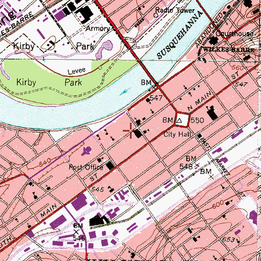 Topographic Map of Sturdevant Hall, PA