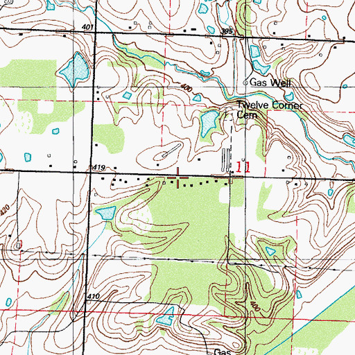 Topographic Map of Rural District 7 Redhill Fire Station 2, AR