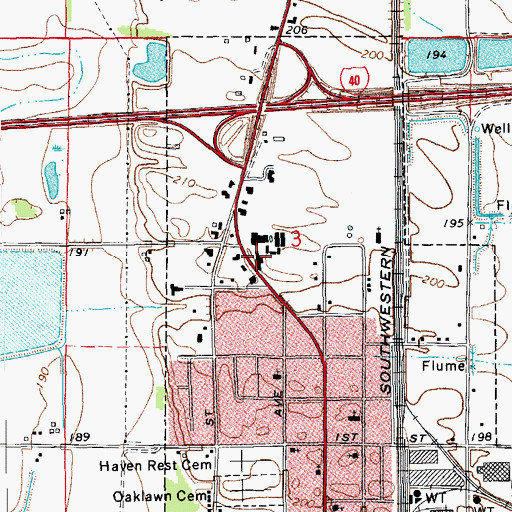Topographic Map of Arkansas Game and Fish Commission Law Enforcement East Central Regional Office, AR