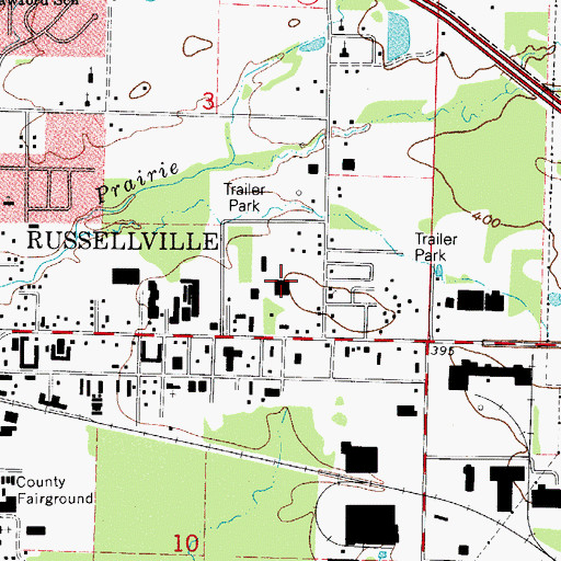 Topographic Map of Pope County Sheriff's Office, AR