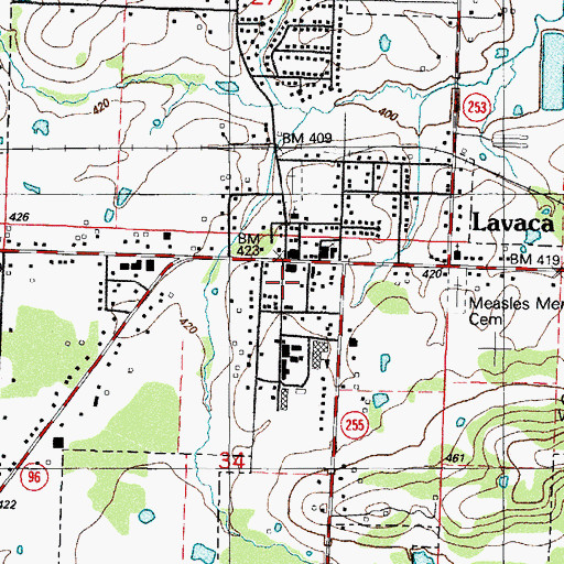 Topographic Map of Lavaca Police Department, AR