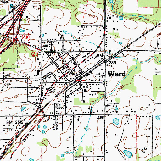 Topographic Map of Allied Ambulance Service, AR