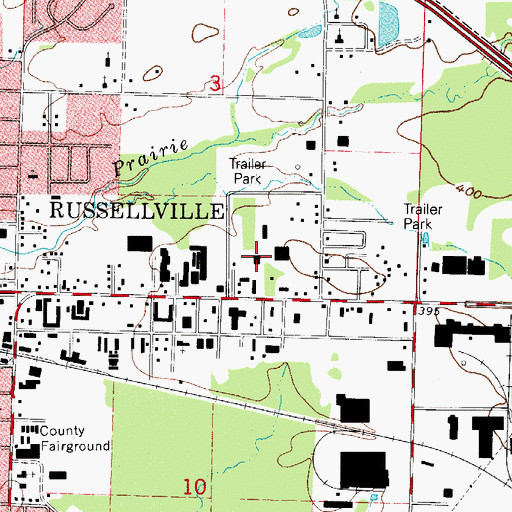 Topographic Map of Pope County Emergency Medical Service Station 1, AR