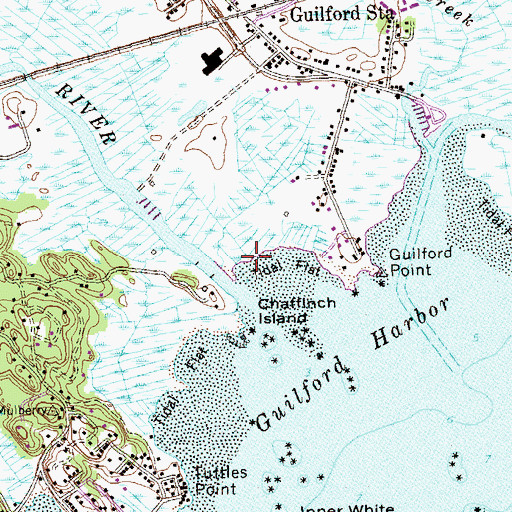 Topographic Map of West River, CT