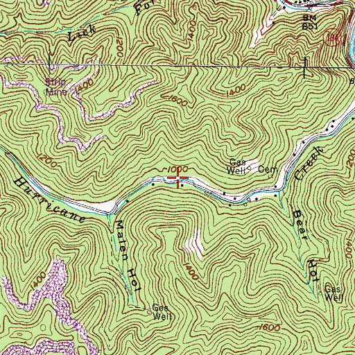 Topographic Map of Hurricane School (historical), KY